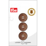 Prym Leather Button Brown 18mm - 3 pcs
