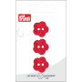 Prym Plastic Button Flower Red 18mm - 3 pcs
