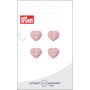 Prym Plastic Button Heart Pink 12mm 2 Holes - 4 pcs