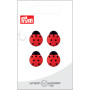 Prym Plastic Button Ladybug 14mm - 4 pcs