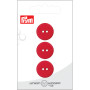 Prym Flat Plastic Button Red 18mm - 3 pcs