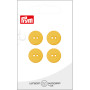 Prym Flat Plastic Button Yellow 15mm - 4 pcs