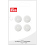 Prym Flat Plastic Button White 15mm - 4 pcs