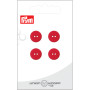 Prym Flat Plastic Button Red 12mm - 4 pcs