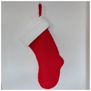 Christmas Stocking by Rito Krea - Christmas Stocking Crochet Pattern 51x28 cm