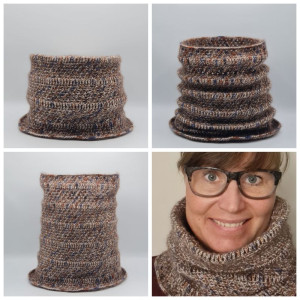 Nordic Neck Warmer by Rito Krea - Neck Warmer Crochet Pattern 30x35 cm