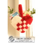 Christmas Decoration Heart by DROPS Design - Felted Christmas Decoration Heart Pattern 20x26 cm