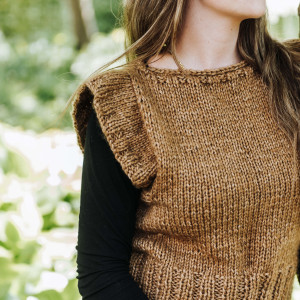 Snowdrop Wool Vest by Rito Krea - Vest Knitting Pattern size S-XL