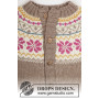 Prairie Fairy by DROPS Design - Knitted Jacket with round yoke and Nordic Pattern size 3 - 12 years