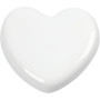 Heart, white, size 6,5x6,5 cm, thickness 10 mm, 20 pc/ 1 box