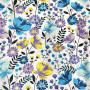 Cotton Poplin Fabric Flowers 150cm 040 - 50cm