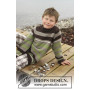 Sticks and Stones by DROPS Design - Knitted Jumper with Stripes and Raglan Pattern size 3 - 14 years