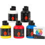 Art Acrylic, primary colours, semi-glossy, 5x500 ml/ 1 pack