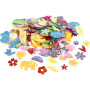 Sequins, mother of pearl colours, size 15-45 mm, 400 g/ 1 pack