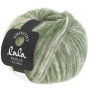 Lana Grossa Lala Berlin Smoothy Yarn 08 Light Grey/Reseda Green