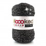 Hoooked Ribbon XL Fabric Yarn Unicolor Lurex 3 Black Sparkle