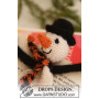 Snowman Bookmark by DROPS Design - Crochet Snowman Bookmark Pattern