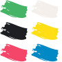 Plus Color Craft Paint, primary colours, 6x250 ml/ 1 pack