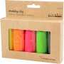Modelling Clay, neon colours, H: 9,5 cm, 400 g/ 1 bucket