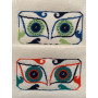 The Queen's Embroidery embroidery kit - Athene glasses case green 10 x 17 cm - Design by Queen Margrethe II