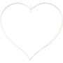 Heart, white, size 13x13 cm, thickness 2,5 mm, 10 pc/ 1 pack