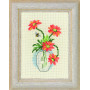 Permin Embroidery Kit Flower 13x18 cm