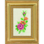 Permin Embroidery Kit Rose and Yellow flowers 9x14cm