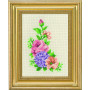 Permin Embroidery Kit Rose and Hydrangea 14x19cm
