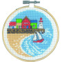Permin Embroidery Kit Houses Ø10cm