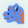 Permin Embroidery Kit Dinosaur 8x8cm