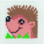 Permin Embroidery Kit Hedgehog 8x8cm