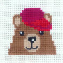 Permin Embroidery Kit Bear 8x8cm