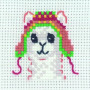 Permin Embroidery Kit Alpaca 8x8cm