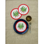 Permin Embroidery Kit Christmas Trees Ø16cm