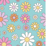 Cotton Jersey Print Fabric 150 cm 21 Flowers - 50cm