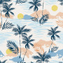 Cotton Jersey Print Fabric 150 cm 051 Palm Trees - 50cm