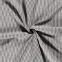Linen/Cotton Blend Fabric w/Stripes 145cm 069 Dark Grey - 50cm