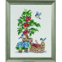 Permin Embroidery Kit Tomatoes and birds 29x37
