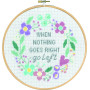 Permin Embroidery Kit When nothing goes right Ø20cm