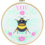 Permin Embroidery Kit Bee you tiful Ø20cm
