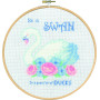 Permin Embroidery Kit Swan Ø20cm