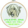 Permin Embroidery Kit Life is short Ø20cm
