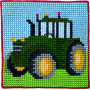 Permin Embroidery Kit Children's Kit Traktor 25x25cm