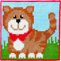 Permin Embroidery Kit Children's Kit Cat 25x25cm
