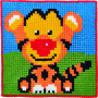 Permin Embroidery Kit Children's Kit Tiger 25x25cm