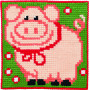Permin Embroidery Kit Children's Kit Pig 25x25cm
