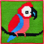 Permin Embroidery Kit Children's Kit Ara parrot 25x25cm