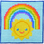 Permin Embroidery Kit Children's Kit Sun 25x25cm