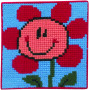 Permin Embroidery Kit Children's Kit Flower 25x25cm
