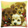 Permin Embroidery Kit Puppies 40x40cm